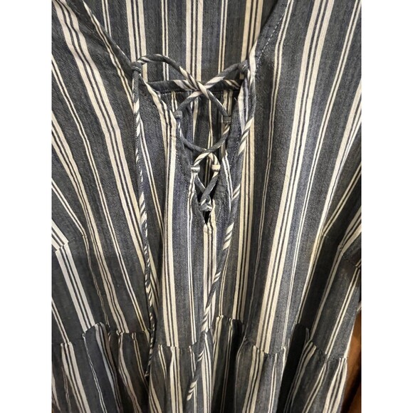 Old Navy Tiered LS Midi Beth Dutton Dress Grandmacore Prairie Cottagecore Sz M - Picture 5 of 11